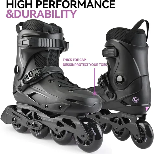 Vista 7 de Patines en línea profesionales para mujeres y hombres, cuchillas de patines COSMOID para adultos, hombres y mujeres, talla 5-13, patines