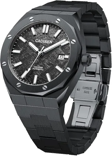 Vista 7 de CADISEN Reloj mecánico automático para hombre relojes casuales para hombre zafiro impermeable