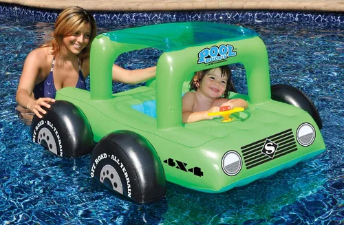 Vista 2 de Flotador de vehículos todo terreno para piscina para niños - 41" - Verde