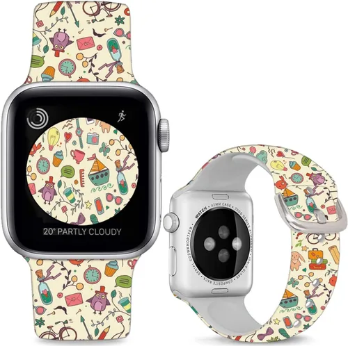 Vista 15 de Correas de reloj de silicona suave compatibles con Apple Watch de 1.496 in 1.575 in 1.614 in 1.654 in 1.732 in 1.772 in 1.811 in 1.929 in Ultra 2