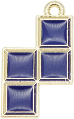 Vista 3 de yaokan 20 dijes esmaltados coloridos L O T Z Game Cube Charms 3D colgante, joyería, collar, pulsera, aretes, accesorios para hacer manualidades, 20