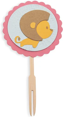 Vista 12 de Sizzix Thinlits - Juego de troqueles de animales de la selva bebé, 9 unidades, talla única, multicolor, 9 piezas