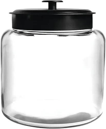 Vista 5 de Anchor Hocking - Tarro con tapa de metal negro (1.5-galones)
