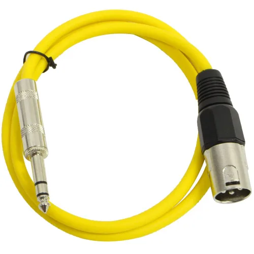 Vista 17 de Seismic Audio - SATRXL-M2 - Cable de conexión XLR verde de 2 pies macho a 1/4" TRS