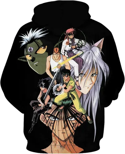 Vista 2 de Hisayhe Yu Yu Hakusho Anime Novelty Fashion Sweatshirt Pullover Hoodies
