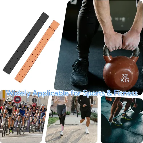 Vista 7 de Paquete de 2 brazaletes para monitor de frecuencia cardíaca, correas elásticas compatibles con Orange Theory Fitness, OTF, OT Beat Burn, Polar