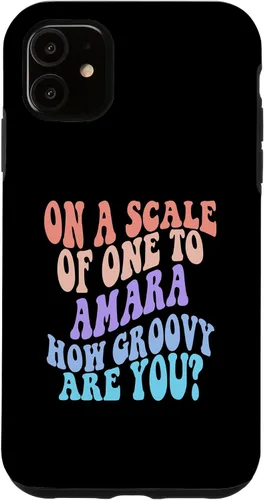 Vista 6 de iPhone 14 Pro Max AMARA Cute Retro Girls Groovy AMARA Personalized Name Case