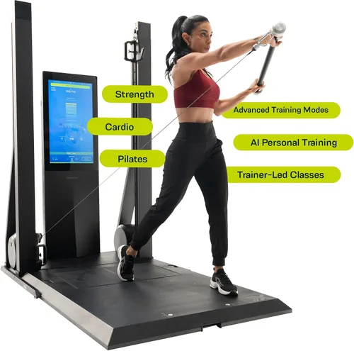 Vista 2 de OxeFit XS1 Peak Smart Home Gym - Máquina todo en uno de fuerza, cardiovascular y pilates con entrenamientos adaptativos, entrenamiento de IA