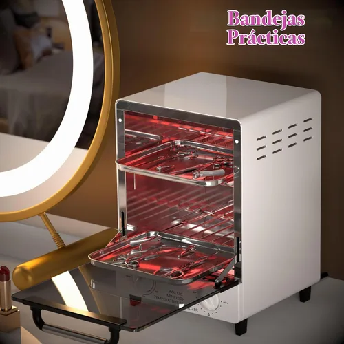 Vista 4 de Esterilizador para herramientas de uñas, caja de limpieza seca multifuncional de alta temperatura de 12L de acero inoxidable con control