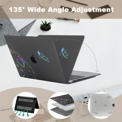 Vista 5 de Funda protectora para MacBook Air de 11 pulgadas 2015 2014 2013 2012 2011 2010 A1465 A1370, diseño de patrón de plástico, funda para laptop