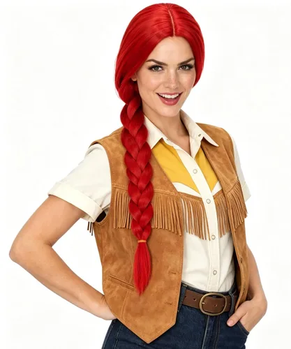 Vista 13 de Aicos Power Cosplay peluca larga naranja recta Cosplay pelucas con Poder naranja