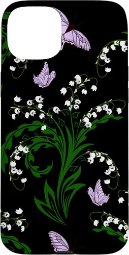 Vista 9 de Lily of The Valley and Butterflies Vintage Cottage Garden Case for iPhone 17