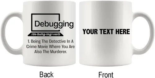 Vista 2 de Taza de café personalizada con cita divertida para programador, codificador informático, programación de computadora, taza de cerámica de 11 onzas