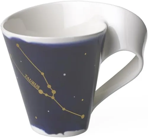 Vista 9 de Villeroy & Boch NewWave - Taza de estrellas con asa, bonita forma con motivo de acuario, porcelana premium, fabricada en Alemania, apta