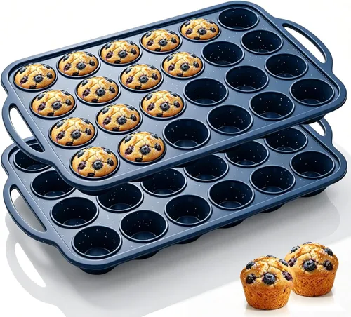 Vista 8 de Vinino Juego de moldes de silicona para muffins de 3 piezas con marco