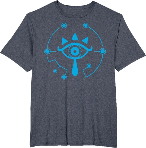 Vista 26 de Zelda Breath of The Wild Sheikah Eye Logo Camiseta Negro