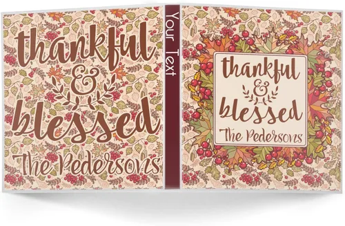 Vista 2 de Carpeta personalizada de 3 anillos Thankful & Blessed - 1 pulgada