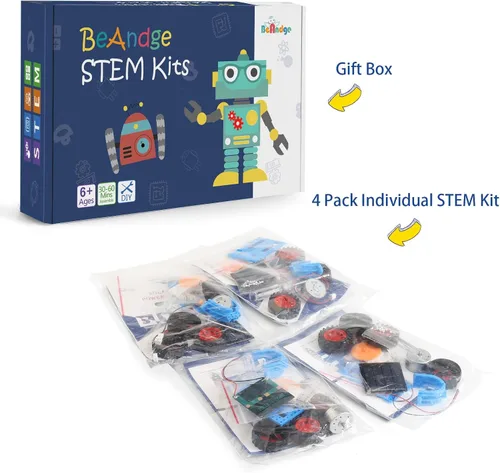 Vista 6 de Kits de robot solar STEM a granel, juguetes de construcción STEM para manualidades de niños 8-13