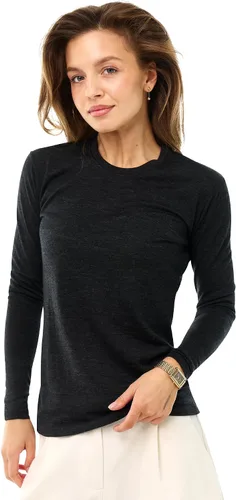 Vista 21 de 100% Merino Wool Base Layer Women - Thermal Merino Wool Shirt Women 190 morado oscuro
