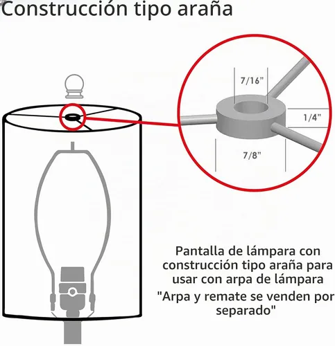 Vista 6 de Aspen Creative 32072, pantalla de araña de transición imperio rígido, hongo plisado siena marrón, 7 pulgadas superior x 13 pulgadas parte inferior x