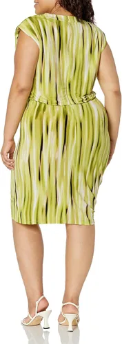 Vista 2 de Calvin Klein Vestido de talla grande sin mangas de punto de cuello alto para mujer
