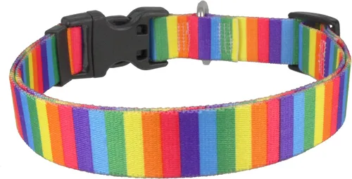 Vista 19 de Yellow Dog Design Collar de perro con rayas navideñas, tamaño grande, 1 pulgada de ancho