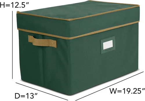 Vista 3 de Covermates Keepsakes – Caja de almacenamiento ajustable de 72 piezas – Capacidad para adornos de 4 pulgadas – Resistente – Asas – apilables