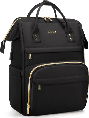 Vista 19 de Mochila para laptop LOVEVOOK para mujer, Negro, Mochilas Daypack