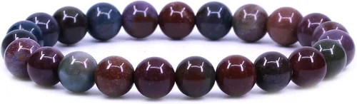 Vista 5 de Amandastone Pulsera elástica de cuentas redondas de 0.315 in con piedras preciosas naturales de 7 pulgadas
