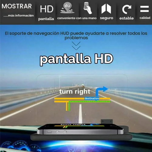 Vista 8 de MACHSWON 6 "Pantalla Universal Coche HUD Head Up Display Proyector Teléfono Navegación GPS Titular