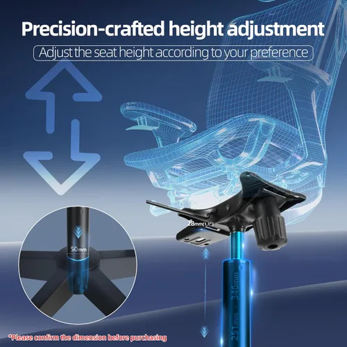 Vista 3 de Reemplazo de cilindro de silla de oficina de 9 a 13 pulgadas, 4 pulgadas de carrera, resistente 1000 libras, pistón de choque neumático hidráulico