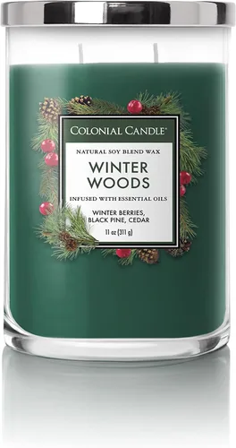 Vista 26 de Colonial Candle - Vela perfumada de frasco con aroma a agua de coco, colección clásica de cilindros, 2 mechas, azul, 19 onzas - hasta 120 horas