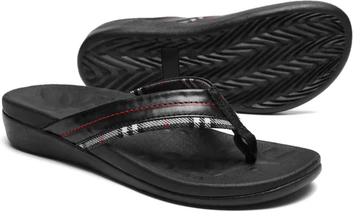 Vista 11 de MEGNYA Sandalias ortopédicas para mujer con soporte de arco, sandalias de verano para fascitis plantar para pies planos, cómodas pantuflas de espuma