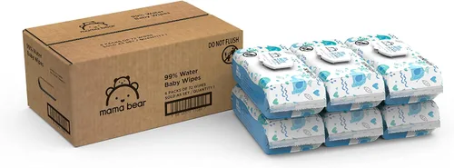 Vista 2 de Marca Amazon - Mama Bear Toallitas húmedas para bebé con 99% de agua, hipoalergénicas, sin fragancia, palet completo, 51840