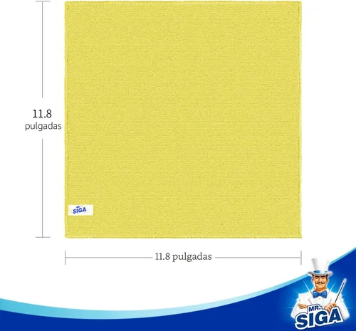 Vista 3 de MR.SIGA Paño de limpieza de microfibra, toallas de limpieza multiusos, paquete de 50 Toallas de limpieza de microfibra reutilizables, 5
