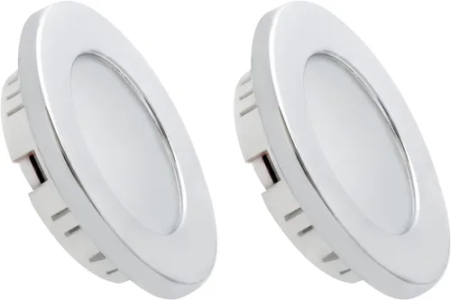 Vista 11 de Luces interiores de 12 V de bajo voltaje para debajo del gabinete, luz LED de disco regulable para cámper, remolque, RV, barco, luz de techo