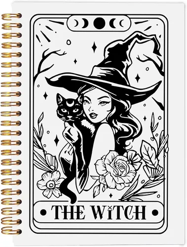 Vista 24 de Cuaderno gótico en espiral, diario gótico para parejas, cuaderno gótico para mujeres y hombres escritura, cuaderno de espiral para parejas de 8.3 x