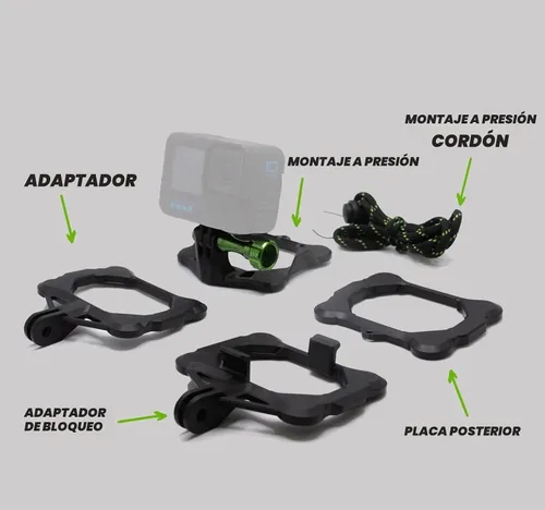 Vista 2 de SNAP Mounts PRO - Soporte de pecho magnético para cámara de acción para GoPro y DJI Osmo Action