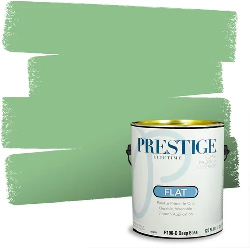 Vista 81 de PRESTIGE Pintura exterior e imprimación en uno, aloe, plano, 1 galón