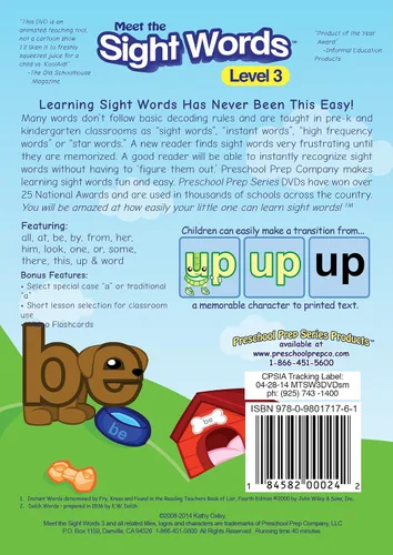 Vista 2 de Meet the Sight Words Level 3 DVD
