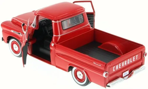 Vista 4 de Chevrolet 1958 Apache Fleetside Pickup Truck Rojo 1/24 por Motormax 79311