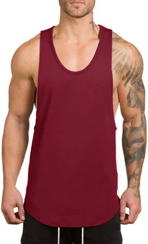 Vista 3 de ZUEVI Camisetas sin mangas musculares para hombre, corte de lados abiertos, chaleco de culturismo, gimnasio, entrenamiento, Stringer camisetas