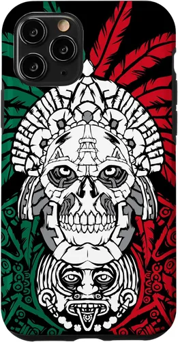 Vista 29 de Aztec Warrior Skull - Funda para iPhone 17, diseño de antepasados mexicanos