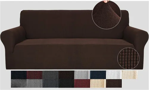 Vista 41 de JIVINER - Fundas de sofá de alta elasticidad para sofá de 3 cojines, funda de sofá extra grande de 1 pieza con parte inferior elástica