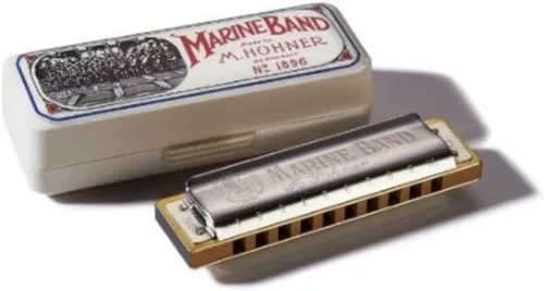 Vista 2 de Hohner Armónica de banda marina, clave de D