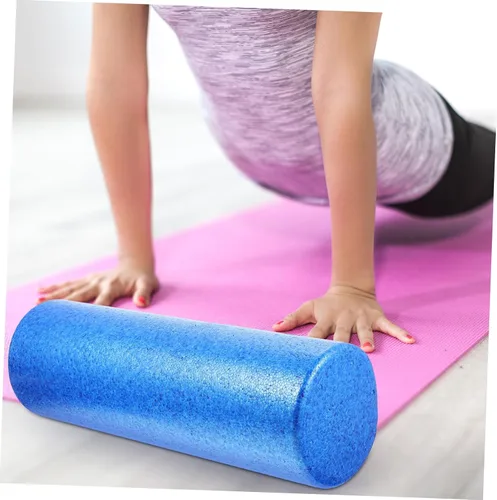 Vista 9 de KOMBIUDA Rodillo de yoga de espuma de alta densidad para relajación muscular y terapia de fitness, columna ligera para masaje de tejido profundo