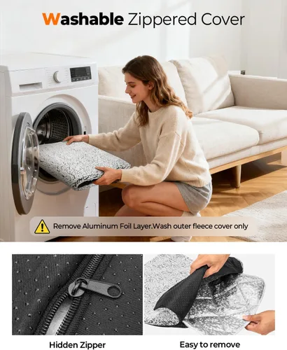 Vista 4 de Cama autocalentable para gatos, almohadilla térmica para jaula de perro