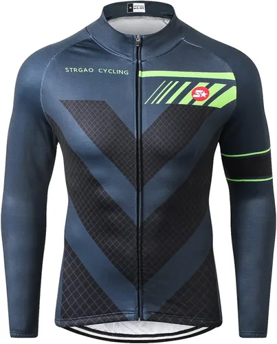 Vista 2 de MR Strgao - Chaqueta térmica de invierno para hombre, resistente al viento, manga larga, suéter para bicicleta, abrigo