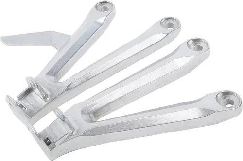Vista 6 de TCT-MOTORPARTS Reposapiés del pasajero trasero Estriberas Soportes aptos para Honda CBR600RR 05-06 Plata
