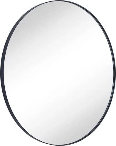 Vista 6 de TEHOME Espejo redondo dorado cepillado de 36 pulgadas, espejo circular de pared para tocador de baño, entrada, tocador o mantel Oro cepillado